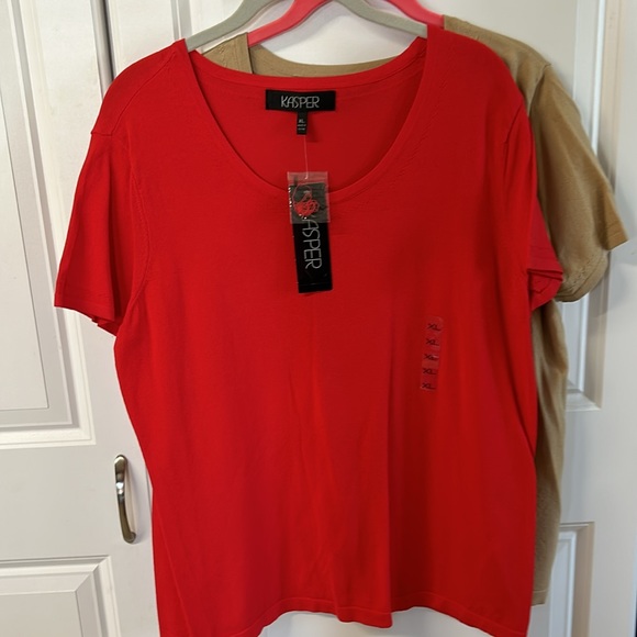 3 pieces Kasper including 3/4 length jacket plus 2 knit tops .  Tops NWT - Picture 7 of 15